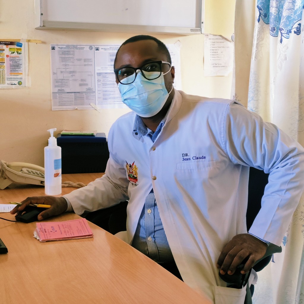 Dr. Jean Claude Niyitegeka in clinic
